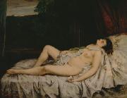 Gustave Courbet Sleeping Nude oil painting artist